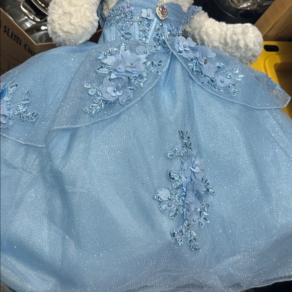 Quinceanera Teddy Bear Dress,‎ Custom made Teddy Bear Blue Gown Dress NEW - Picture 6 of 7
